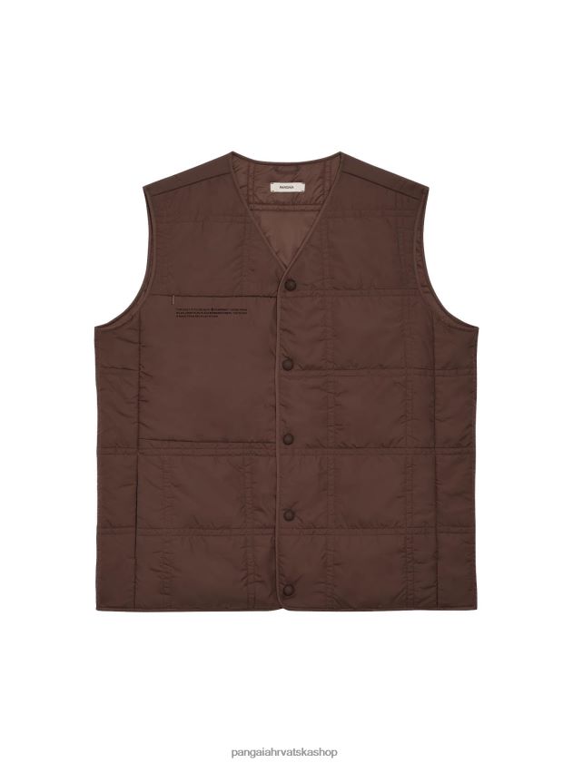 odjeća Pangaia flwrdwn prošivena jakna kesten smeđa žene 4VDHN0455