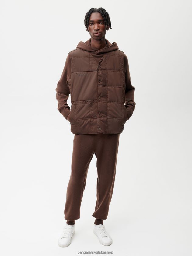 odjeća Pangaia flwrdwn prošivena jakna kesten smeđa žene 4VDHN0455
