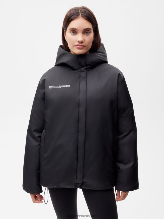 odjeća Pangaia flwrdwn reverzibilna jakna crno žene 4VDHN0462