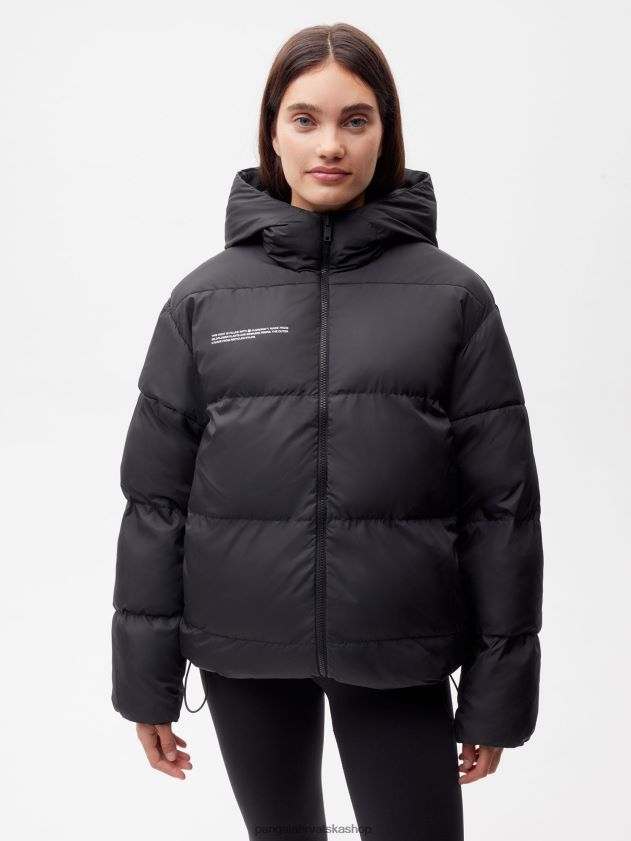 odjeća Pangaia flwrdwn reverzibilna jakna crno žene 4VDHN0462