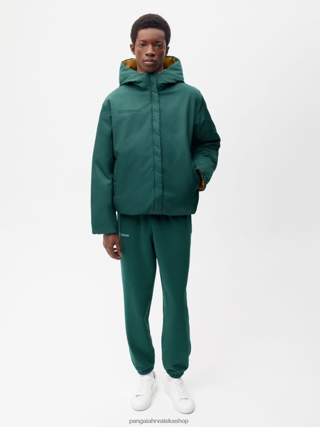 odjeća Pangaia flwrdwn reverzibilna jakna lišće zeleno/bakreno smeđe žene 4VDHN0461