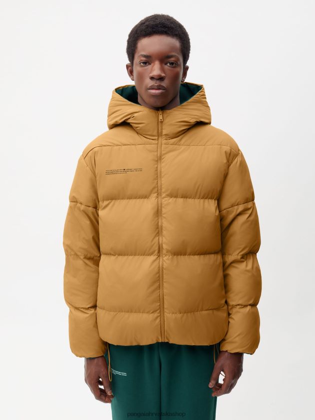 odjeća Pangaia flwrdwn reverzibilna jakna lišće zeleno/bakreno smeđe žene 4VDHN0461