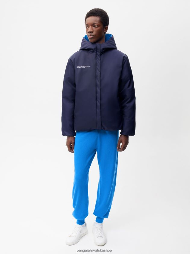 odjeća Pangaia flwrdwn reverzibilna jakna tamnoplava/kobalt plava žene 4VDHN0463