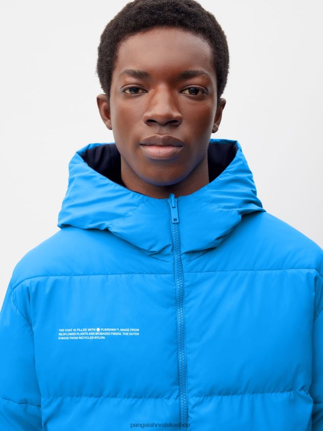 odjeća Pangaia flwrdwn reverzibilna jakna tamnoplava/kobalt plava žene 4VDHN0463