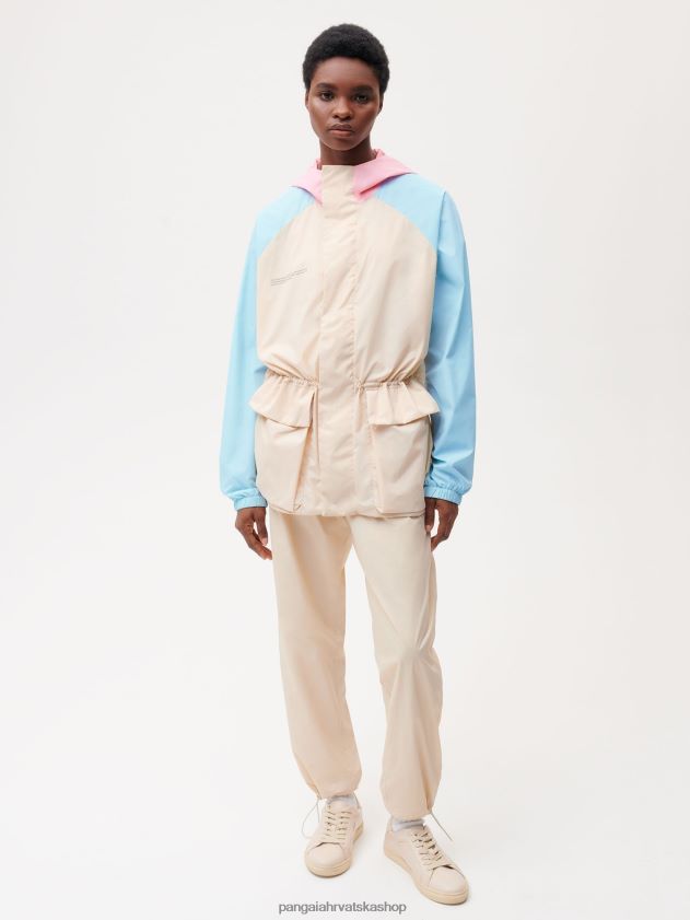 odjeća Pangaia jakna od recikliranog najlona u boji pijesak žene 4VDHN0474