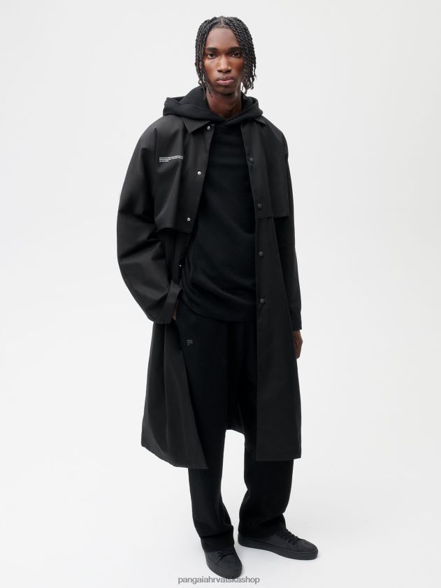 odjeća Pangaia kaput od organskog pamuka crno žene 4VDHN0468