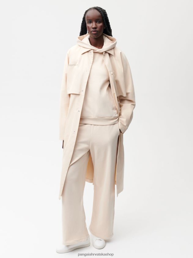 odjeća Pangaia kaput od organskog pamuka pijesak žene 4VDHN0464