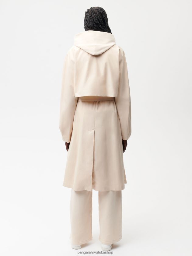 odjeća Pangaia kaput od organskog pamuka pijesak žene 4VDHN0464