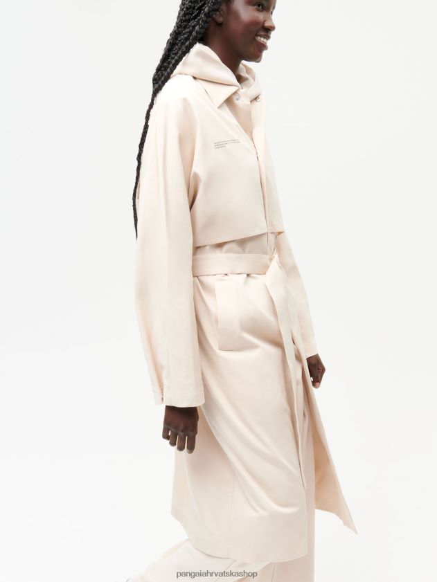 odjeća Pangaia kaput od organskog pamuka pijesak žene 4VDHN0464