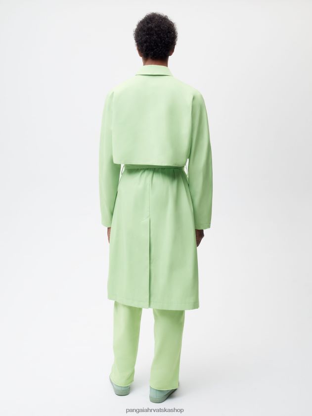 odjeća Pangaia kaput od organskog pamuka pistacija žene 4VDHN0488