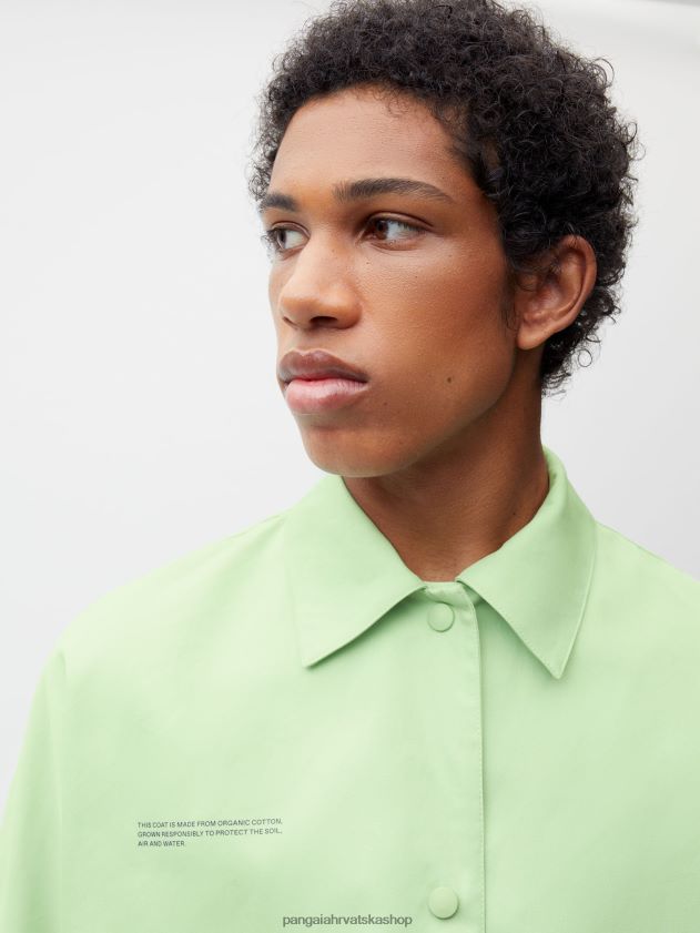 odjeća Pangaia kaput od organskog pamuka pistacija žene 4VDHN0488