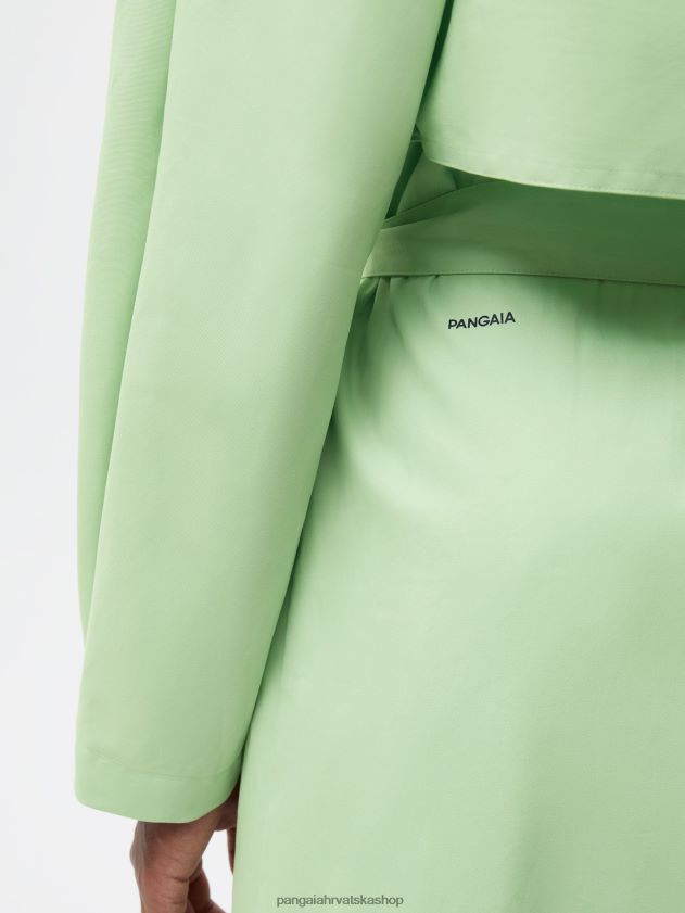 odjeća Pangaia kaput od organskog pamuka pistacija žene 4VDHN0488