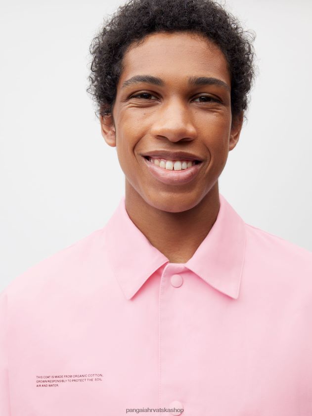 odjeća Pangaia kaput od organskog pamuka sakura ružičasta žene 4VDHN0486