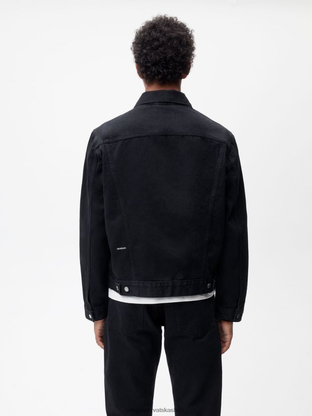 odjeća Pangaia kopriva traper jakna crno žene 4VDHN0405