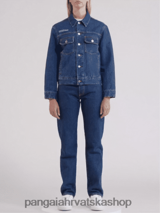 odjeća Pangaia kopriva traper jakna srednje pranje žene 4VDHN0404