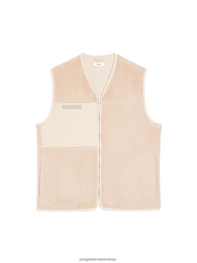 odjeća Pangaia majica od reciklirane vune pijesak žene 4VDHN0444