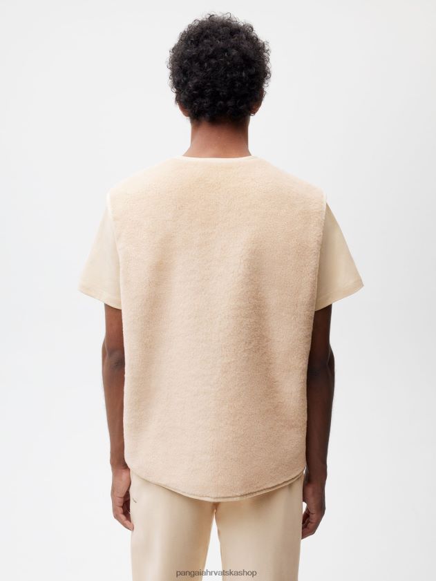 odjeća Pangaia majica od reciklirane vune pijesak žene 4VDHN0444
