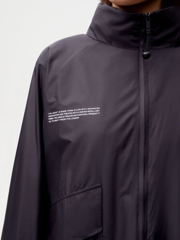 odjeća Pangaia najlonska jakna poboljšane degradacije crno žene 4VDHN0458