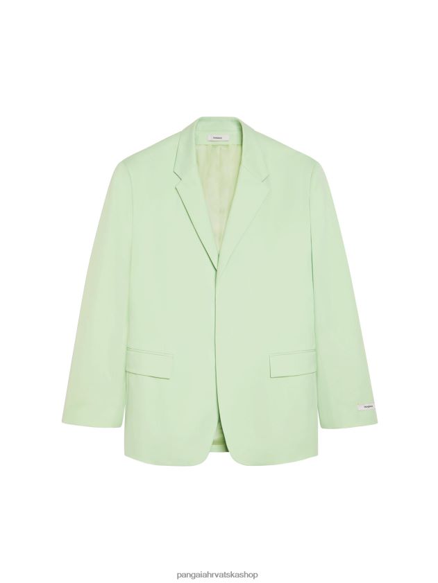 odjeća Pangaia prevelik krojeni blejzer od organskog pamuka pistacija žene 4VDHN0471