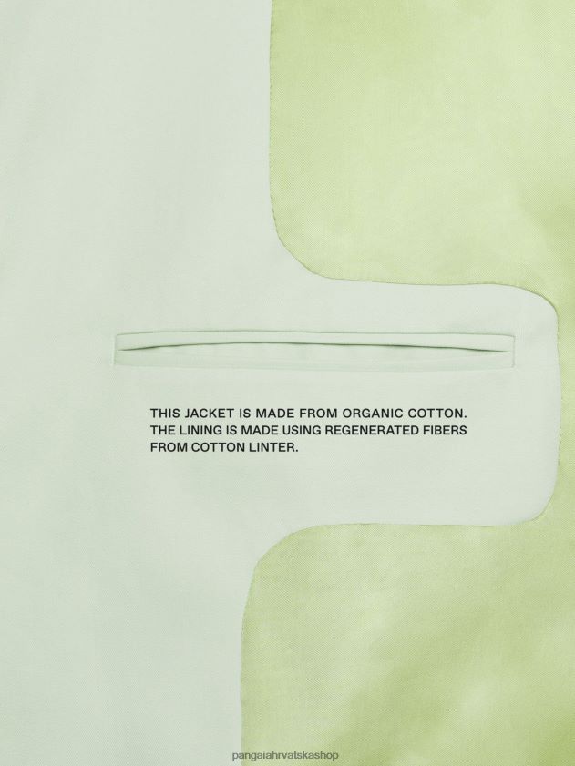 odjeća Pangaia prevelik krojeni blejzer od organskog pamuka pistacija žene 4VDHN0471