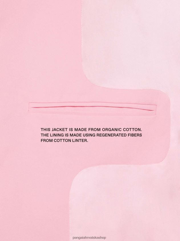 odjeća Pangaia prevelik krojeni blejzer od organskog pamuka sakura ružičasta žene 4VDHN0466