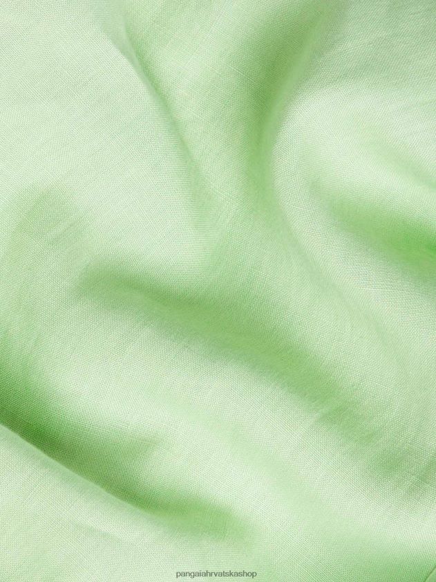 odjeća Pangaia košulja kratkih rukava od aloe lana pistacija žene 4VDHN0399