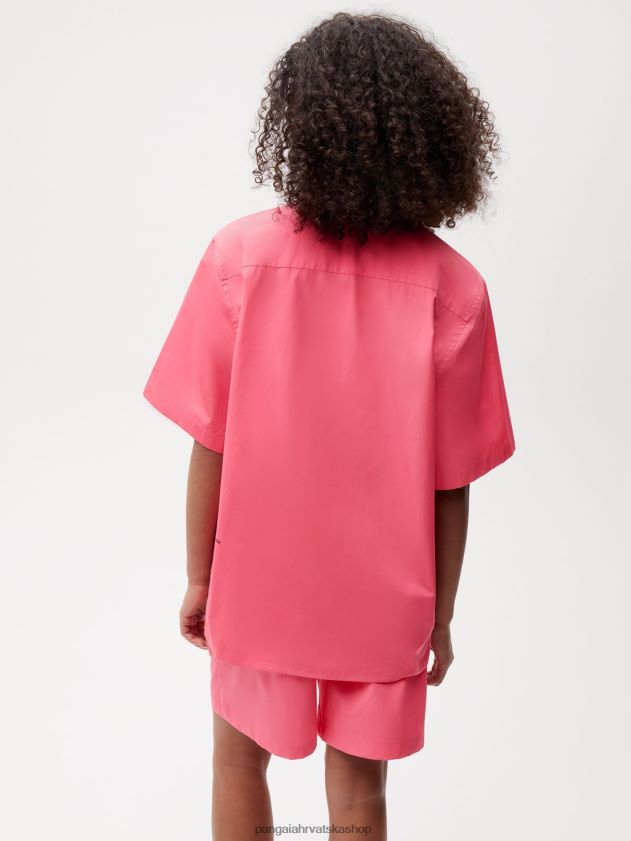 odjeća Pangaia košulja kratkih rukava od organskog pamuka lotos ružičasta žene 4VDHN0402