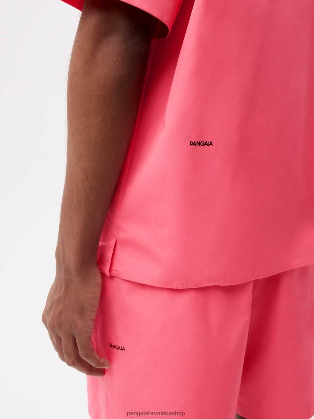 odjeća Pangaia košulja kratkih rukava od organskog pamuka lotos ružičasta žene 4VDHN0402