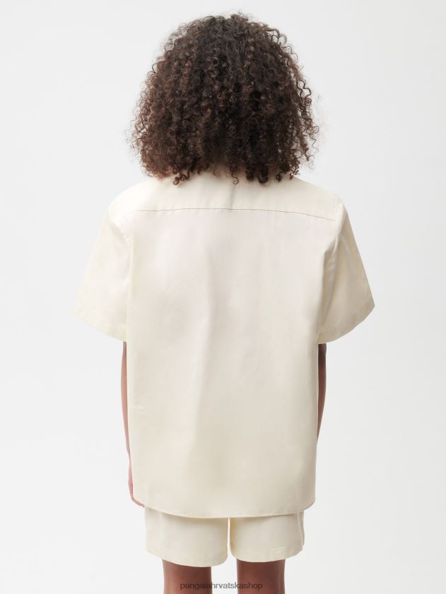 odjeća Pangaia košulja kratkih rukava s ovratnikom u boji ananasa cvijet bazge žene 4VDHN0394