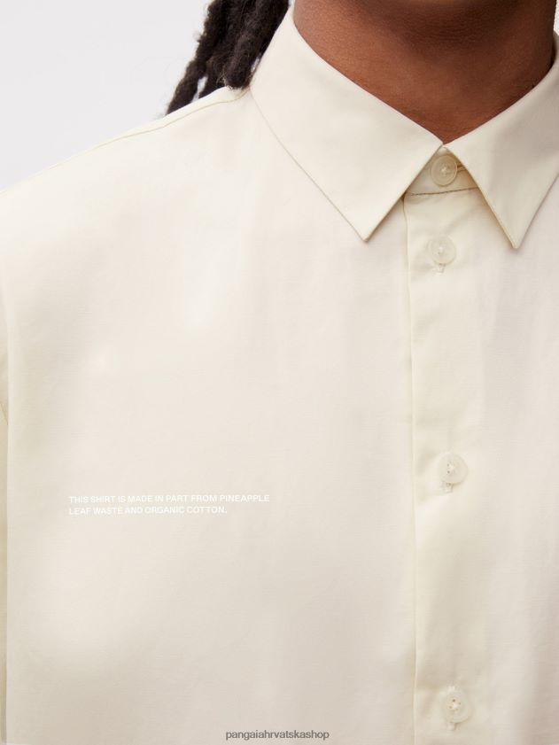 odjeća Pangaia košulja kratkih rukava s ovratnikom u boji ananasa cvijet bazge žene 4VDHN0394