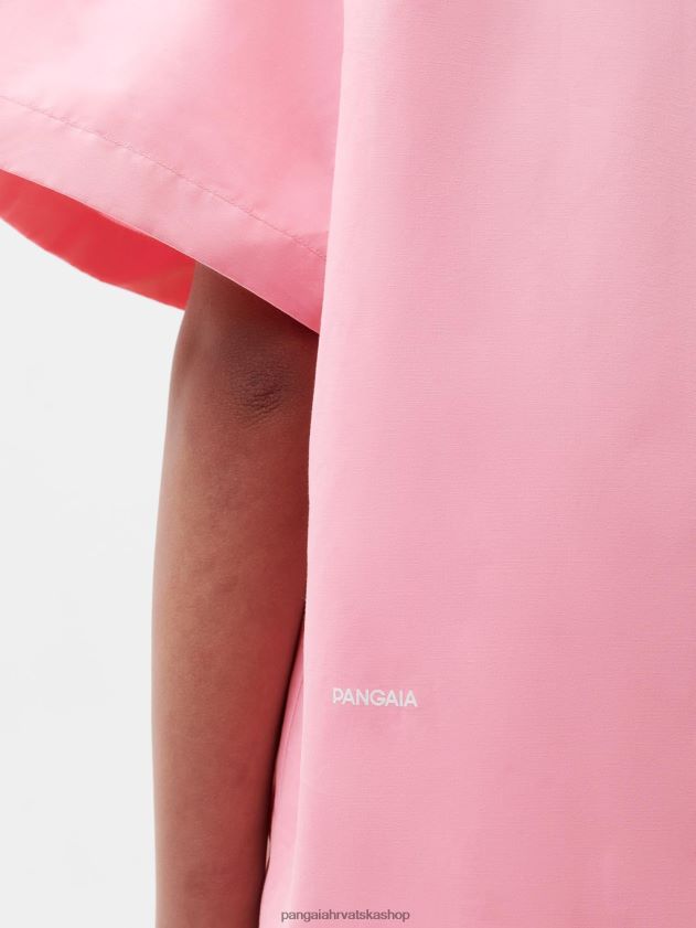 odjeća Pangaia košulja kratkih rukava s ovratnikom u boji ananasa sakura ružičasta žene 4VDHN0400