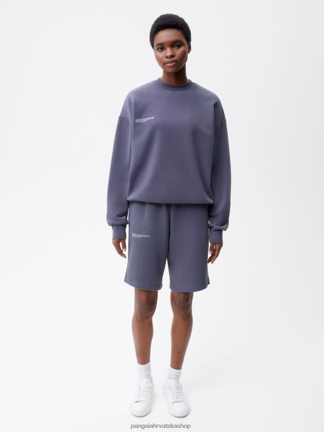 odjeća Pangaia 365 duge kratke hlače plavi škriljevac žene 4VDHN0257