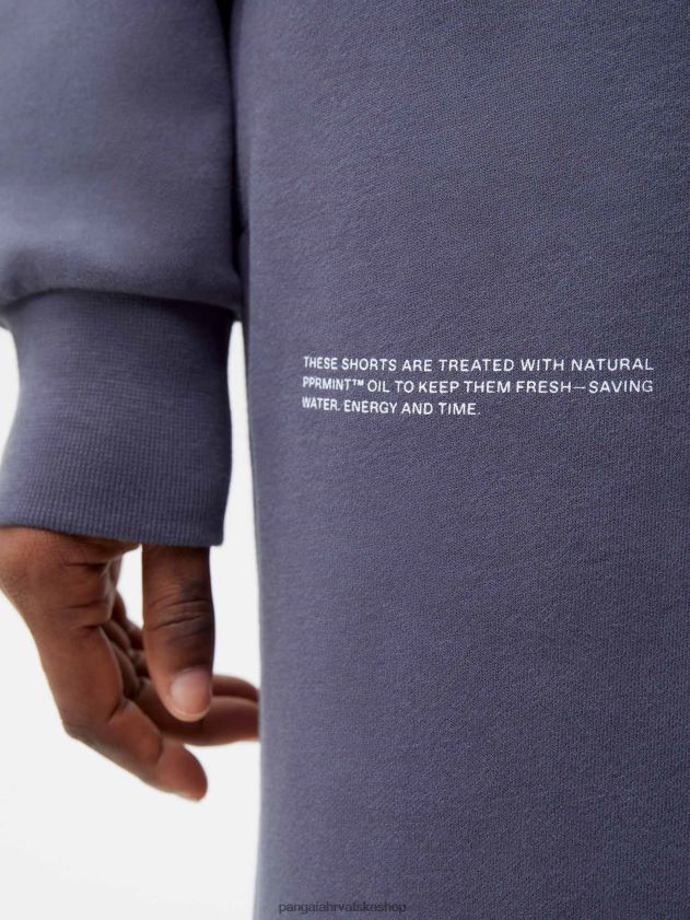 odjeća Pangaia 365 duge kratke hlače plavi škriljevac žene 4VDHN0257