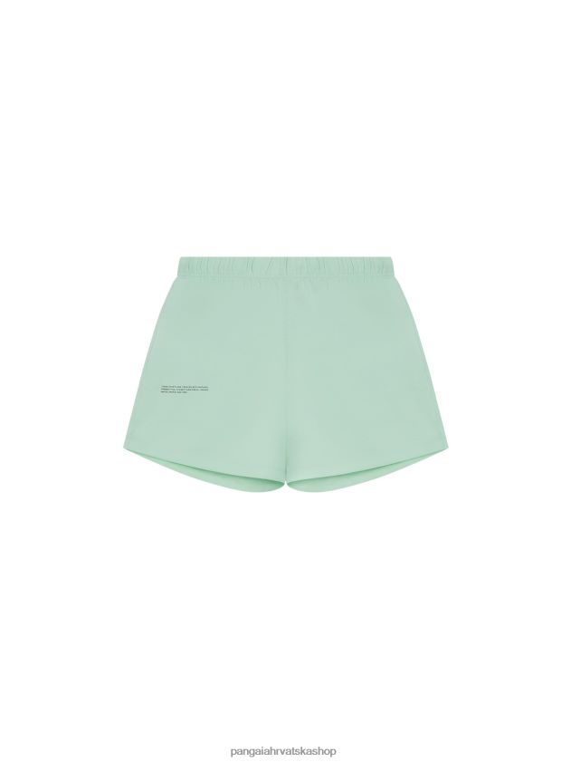 odjeća Pangaia široke kratke hlače od organskog pamuka laguna zelena žene 4VDHN0428
