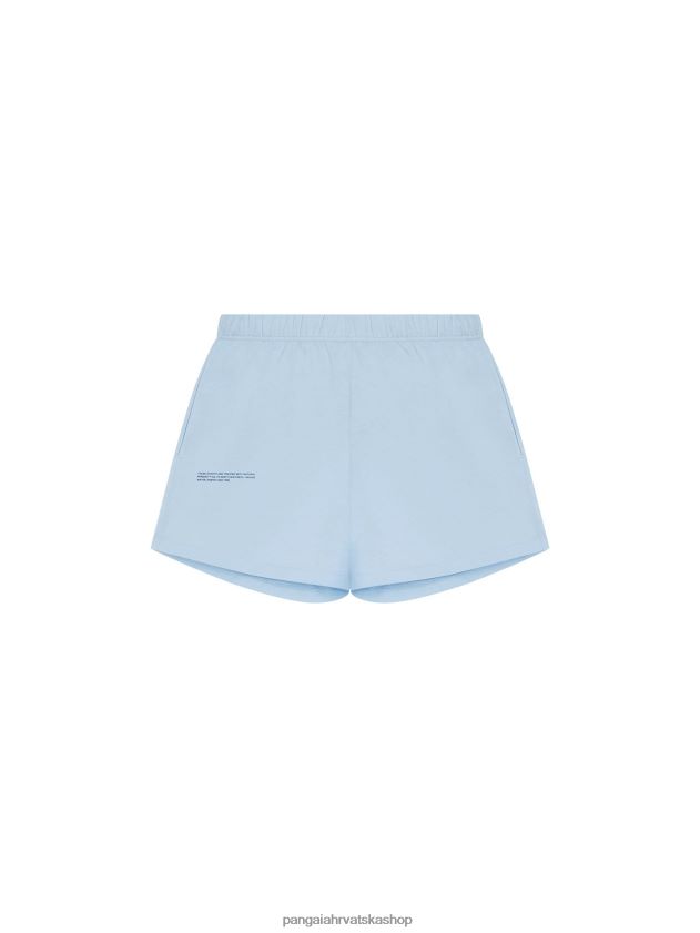 odjeća Pangaia široke kratke hlače od organskog pamuka mjesečev kamen plavi žene 4VDHN0436