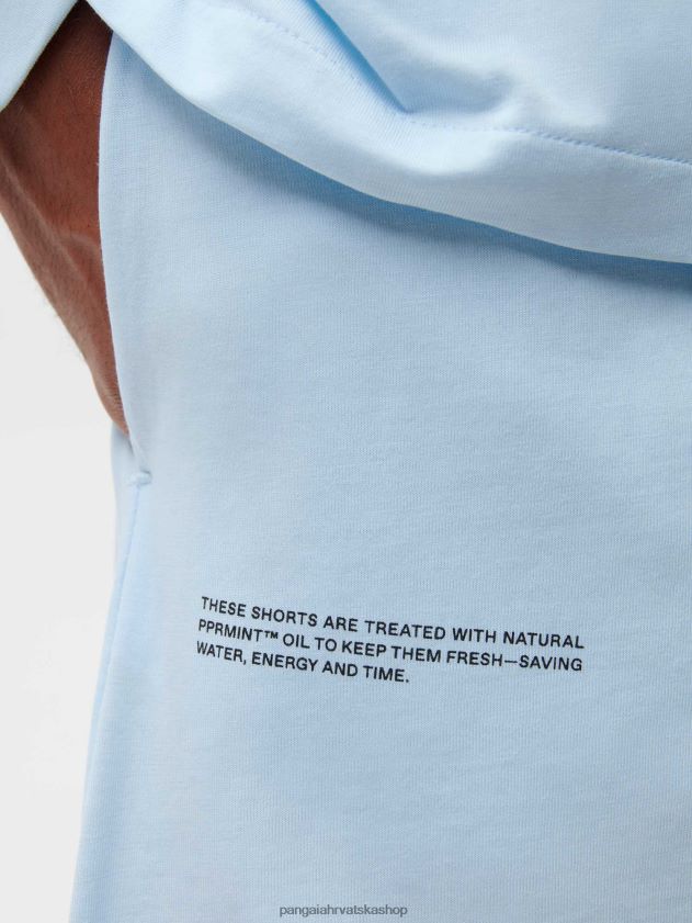 odjeća Pangaia široke kratke hlače od organskog pamuka mjesečev kamen plavi žene 4VDHN0436