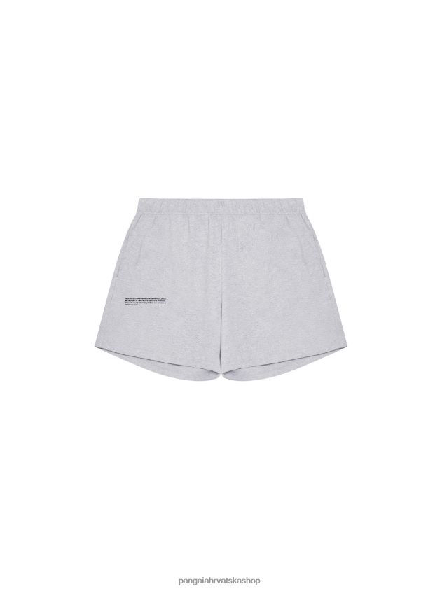 odjeća Pangaia široke kratke hlače od organskog pamuka s c-vlaknom sivi lapor žene 4VDHN0275