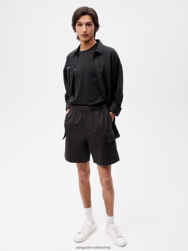 odjeća Pangaia kargo hlače od mješavine organskog pamuka crno žene 4VDHN0266