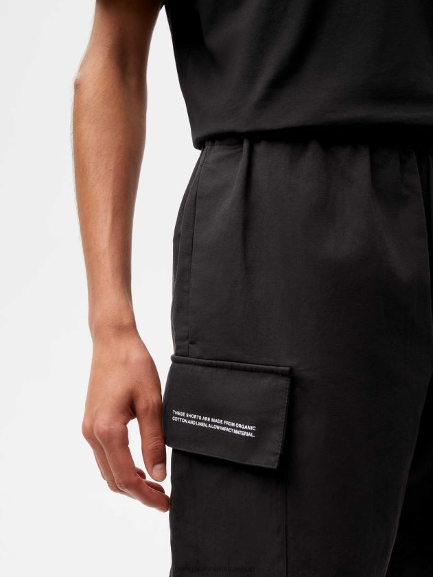 odjeća Pangaia kargo hlače od mješavine organskog pamuka crno žene 4VDHN0266