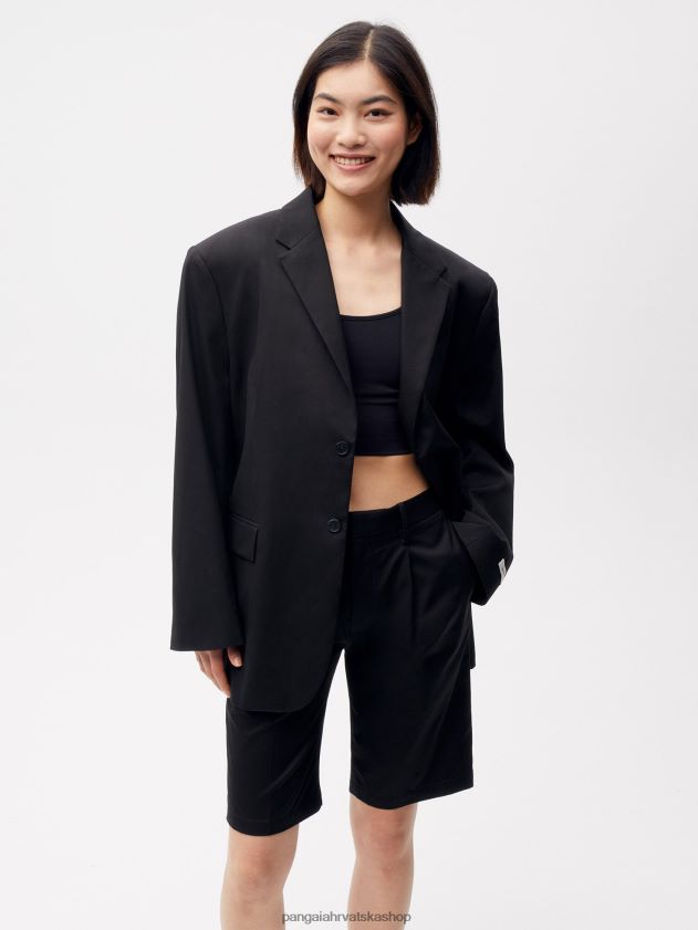 odjeća Pangaia kratke hlače krojene od organskog pamuka crno žene 4VDHN0263