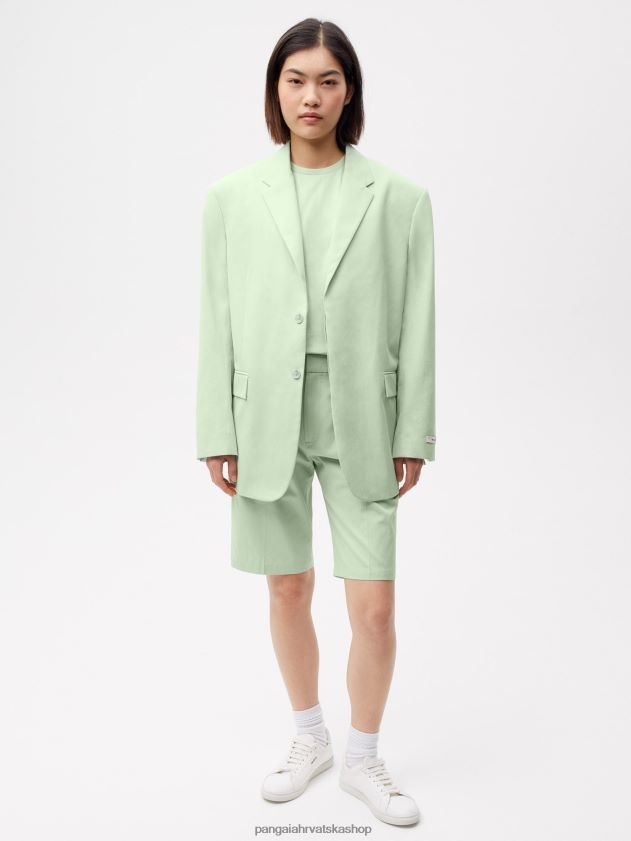 odjeća Pangaia kratke hlače krojene od organskog pamuka pistacija žene 4VDHN0265