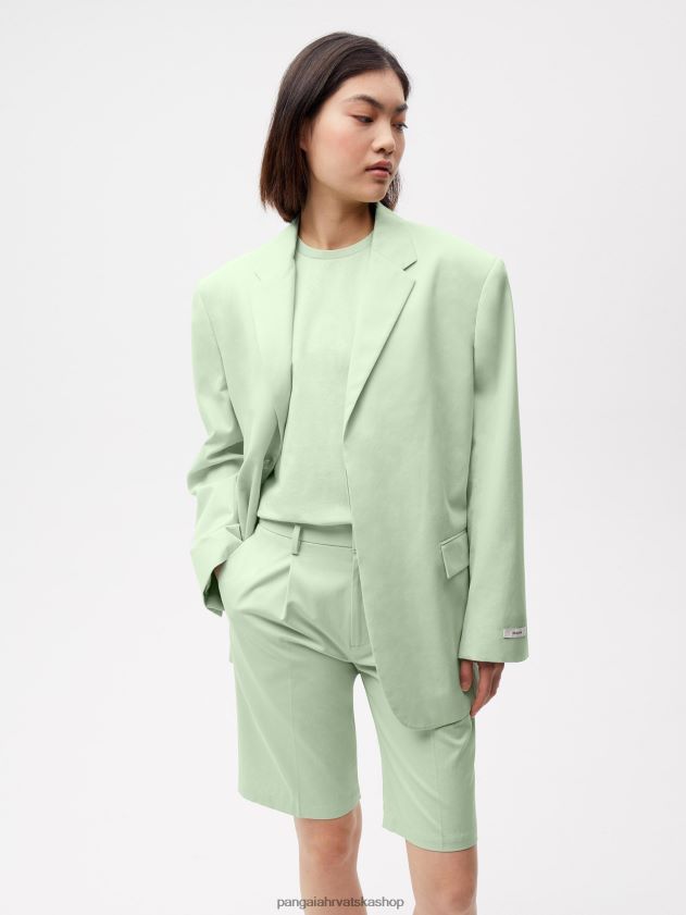 odjeća Pangaia kratke hlače krojene od organskog pamuka pistacija žene 4VDHN0265