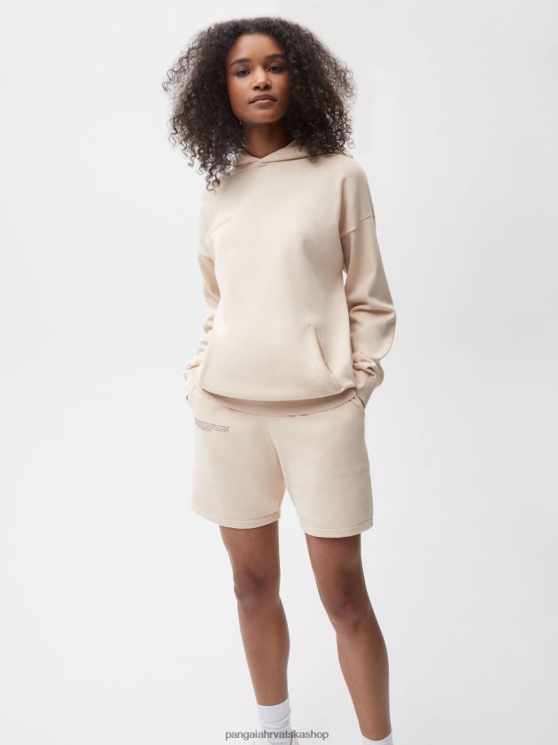 odjeća Pangaia kratke hlače od organskog pamuka pijesak žene 4VDHN0269