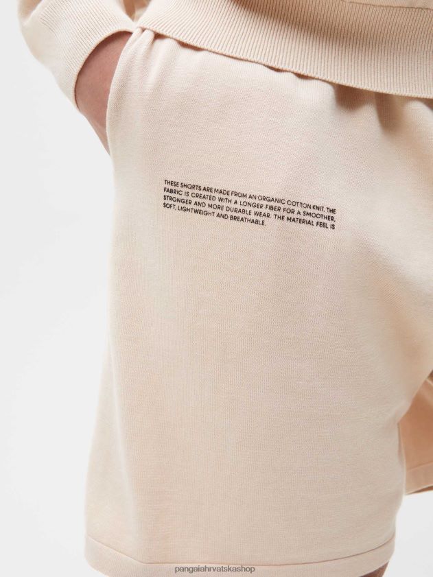 odjeća Pangaia kratke hlače od organskog pamuka pijesak žene 4VDHN0269
