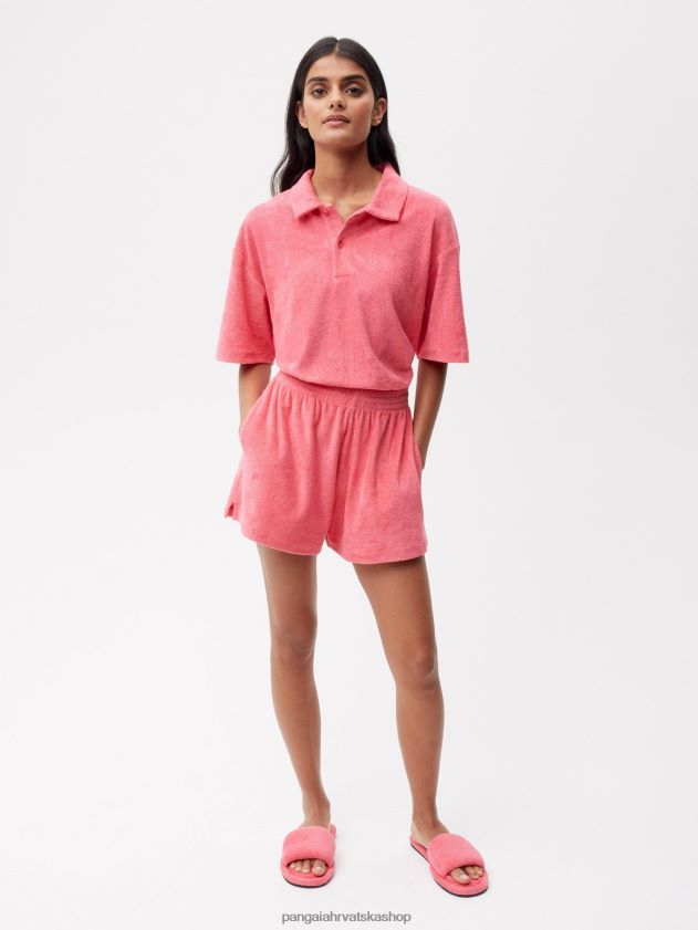 odjeća Pangaia kratke hlače za ručnike lotos ružičasta žene 4VDHN0244
