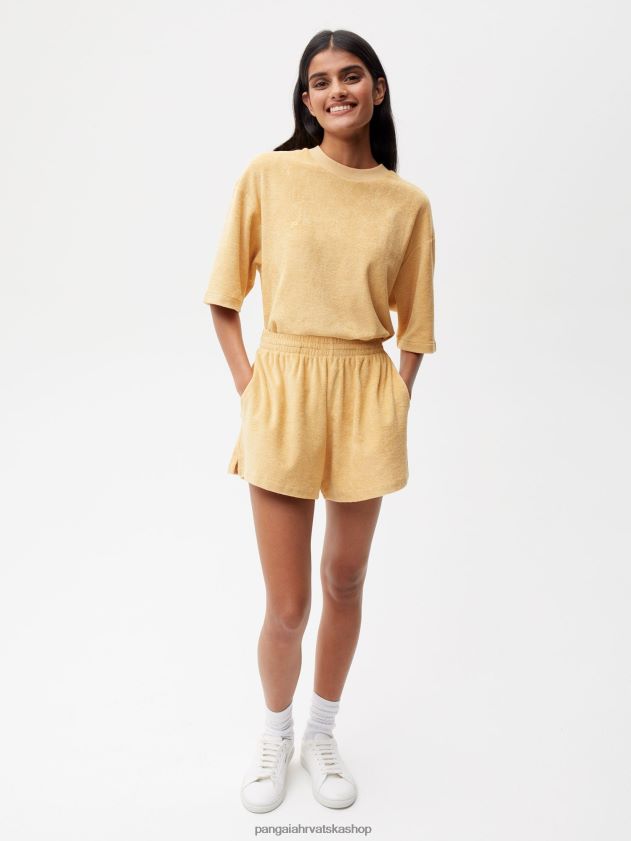 odjeća Pangaia kratke hlače za ručnike tamni pijesak žene 4VDHN0282