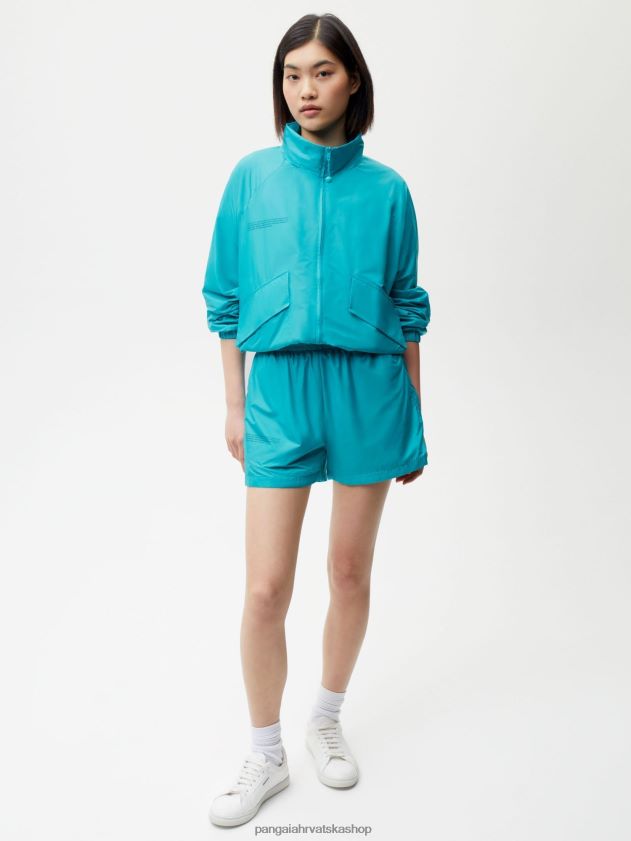 odjeća Pangaia najlonske kratke hlače poboljšane degradacije paunovo plavetnilo žene 4VDHN0281