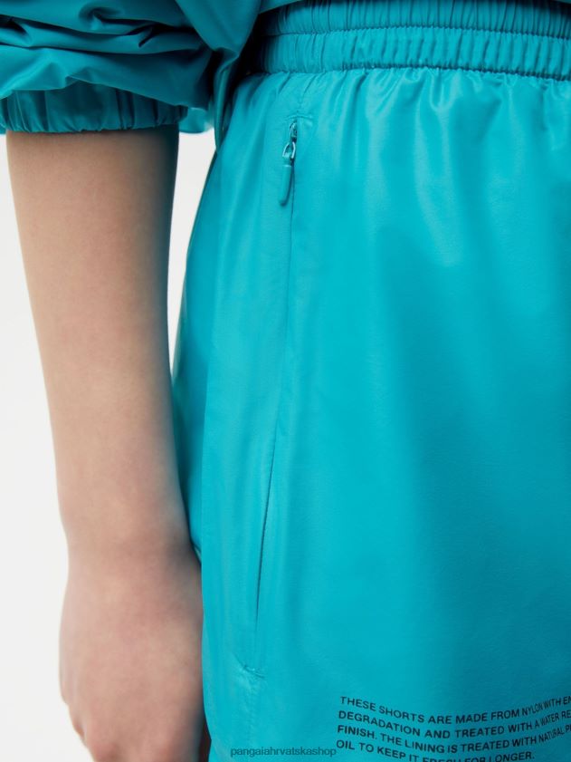 odjeća Pangaia najlonske kratke hlače poboljšane degradacije paunovo plavetnilo žene 4VDHN0281