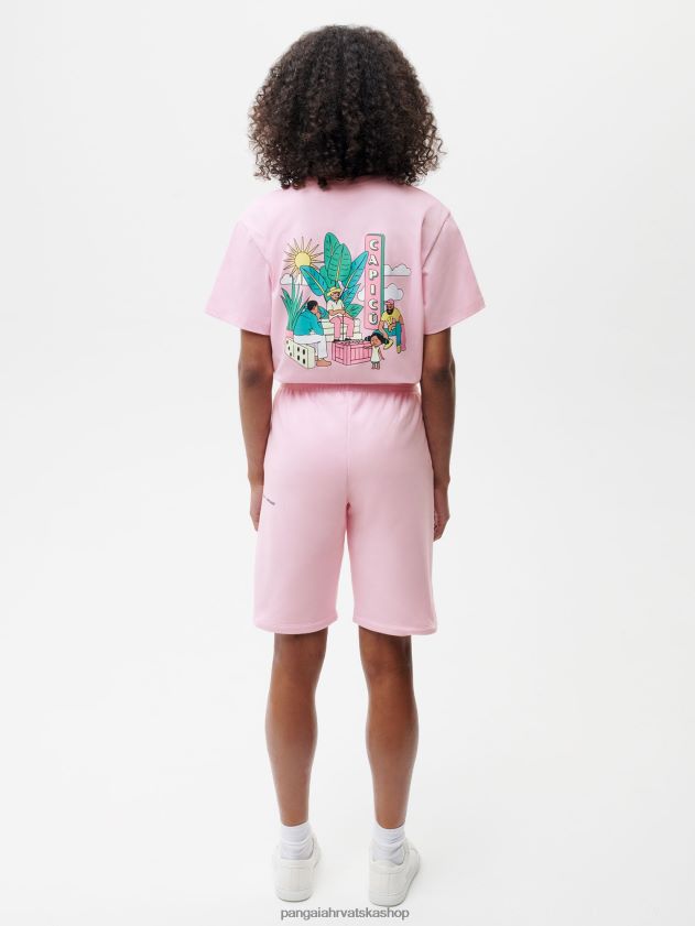 odjeća Pangaia x roberto lugo 365 duge kratke hlače gljiva ružičasta žene 4VDHN0228