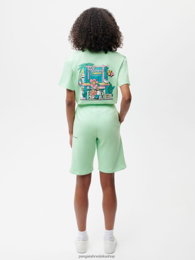 odjeća Pangaia x roberto lugo 365 duge kratke hlače laguna plava žene 4VDHN0279